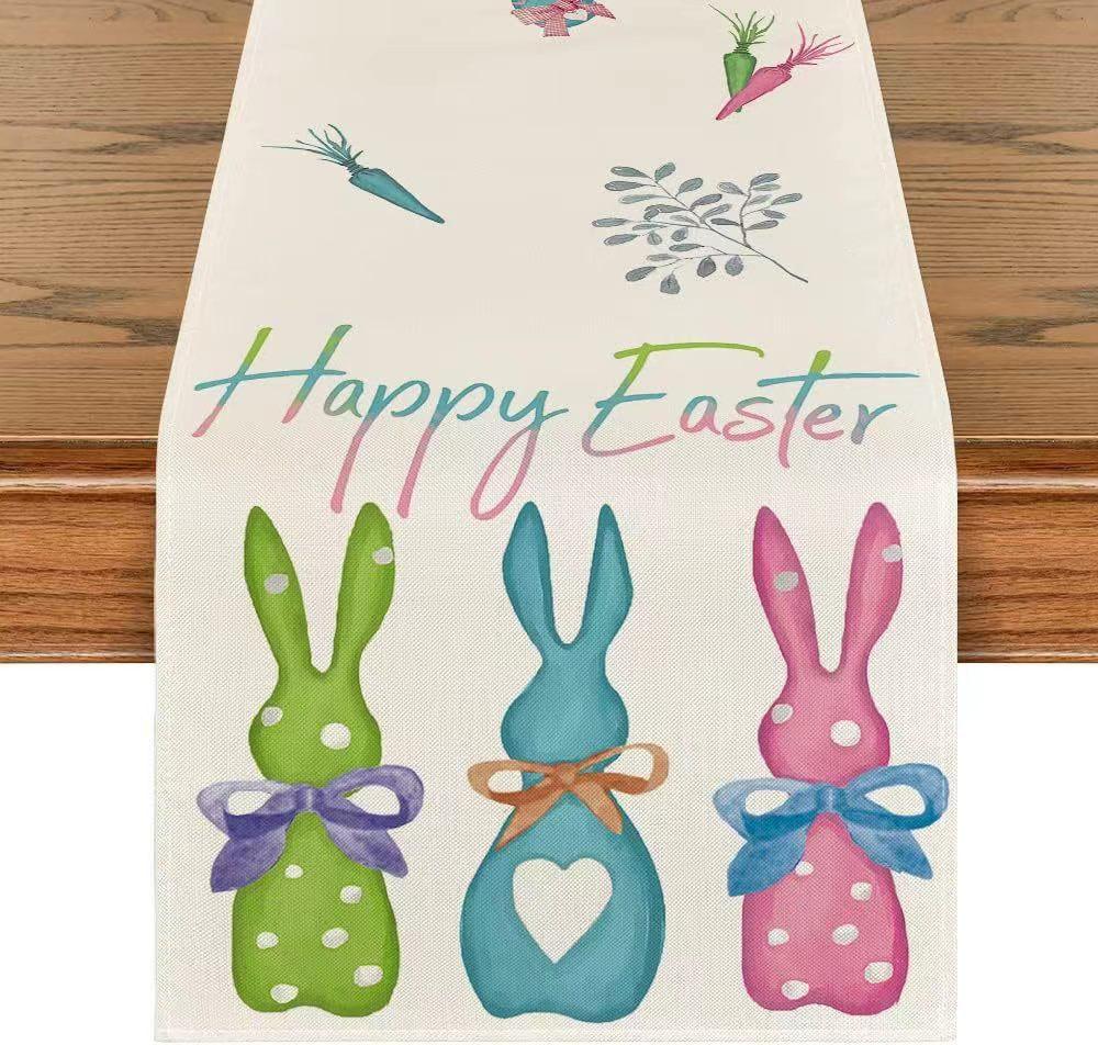 Linen Happy Easter Table Runner Egg Bunny Placemat New Easter Tablecloth Kitchen 10
Linen Happy Easter Table Runner Egg Bunny Placemat New Easter Tablecloth Kitchen 10
