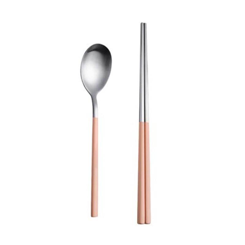 Korean Style Stainless Steel Long Handle Spoon And Chopsticks Set Solid Color Tableware Cutlery for Rice Food Soup Noodles помаранчевий
Korean Style Stainless Steel Long Handle Spoon And Chopsticks Set Solid Color Tableware Cutlery for Rice Food Soup Noodles помаранчевий