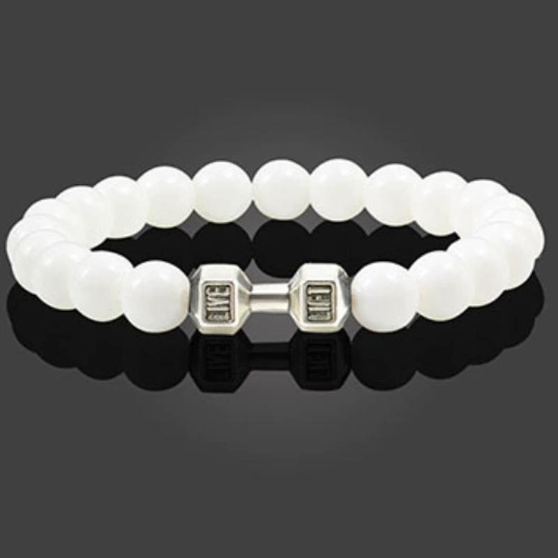 Горячая распродажа Винтажный мужской браслет из натуральных камней, с бусинами, подвеской в виде гантели, на эластичной нити, для подарка другу 18.5cm
Горячая распродажа Винтажный мужской браслет из натуральных камней, с бусинами, подвеской в виде гантели, на эластичной нити, для подарка другу 18.5cm