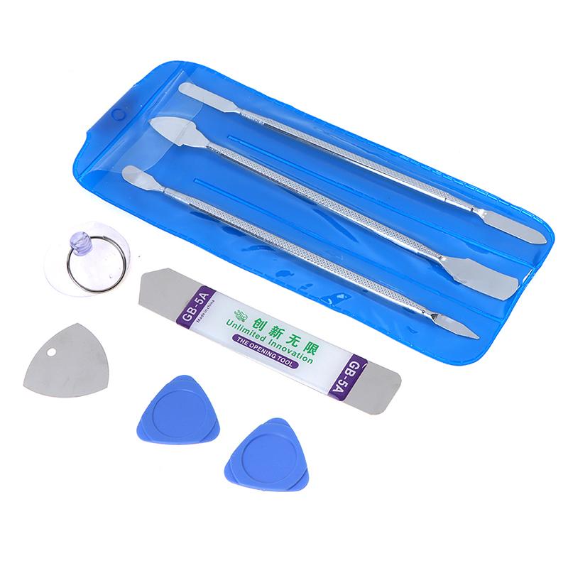 8 шт., инструмент для ремонта телефона, металлический инструмент для открывания мобильного телефона, разборный лом, стальной рычаг 8 pcs серебряный