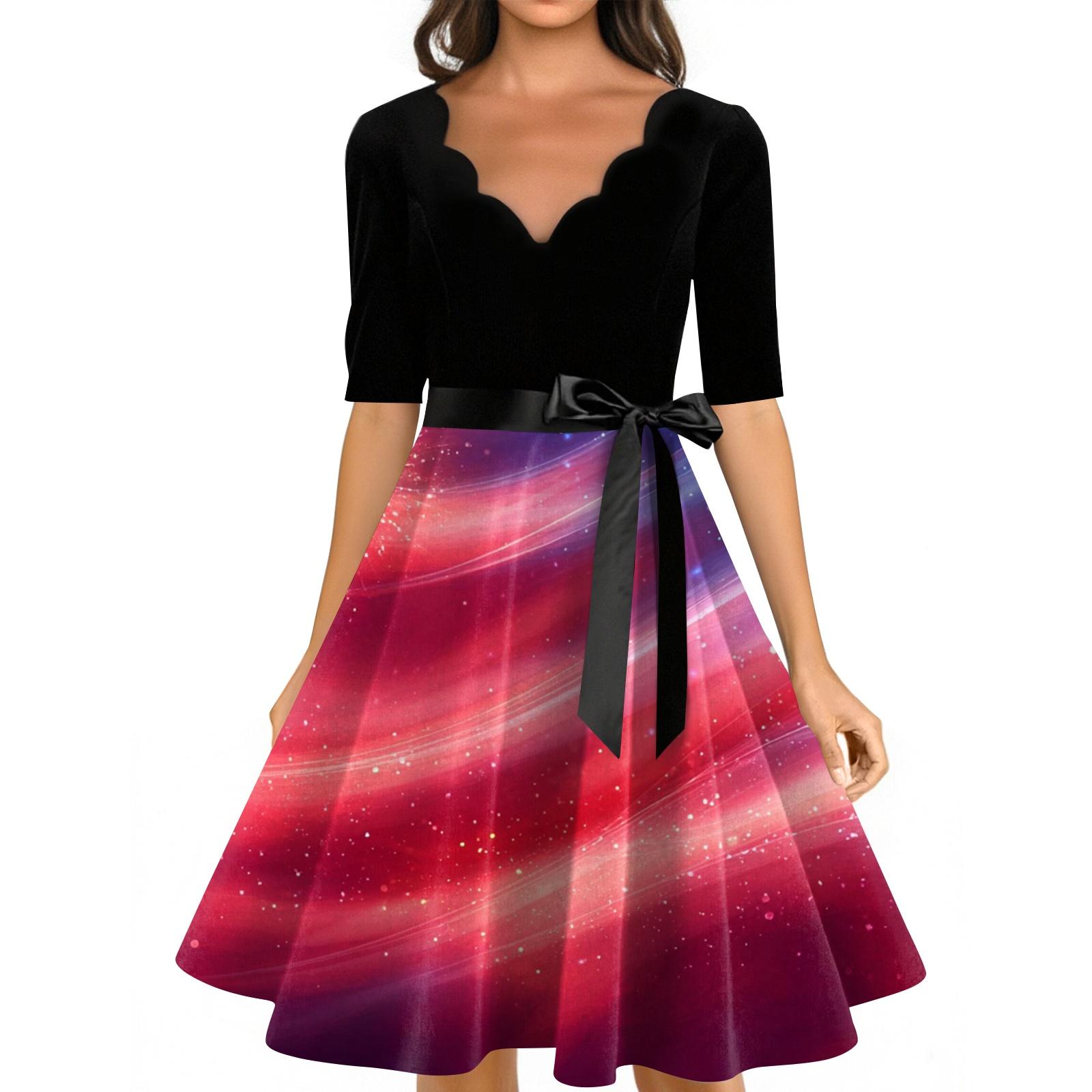Women s Casual Fashion V-neck Retro Short-sleeved Dress With Flag Independence Day Print XL
Women s Casual Fashion V-neck Retro Short-sleeved Dress With Flag Independence Day Print XL