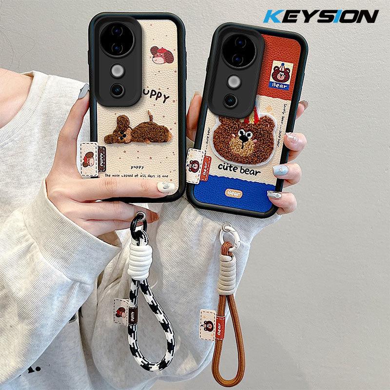 KEYSION Cartoon Cute Plush Embroidery Case for VIVO V40 Pro 5G with Lanyard Silicone Shockproof Phone Cover for VIVO V40 5G for VIVO V40
KEYSION Cartoon Cute Plush Embroidery Case for VIVO V40 Pro 5G with Lanyard Silicone Shockproof Phone Cover for VIVO V40 5G for VIVO V40
