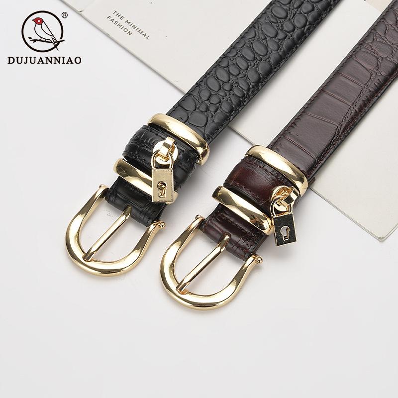 Women S Crocodile Pattern Cowhide Pin Buckle Casual Wide Belt Simple Atmosphere Personalized Leather Decorative With Tide 105cm
Women S Crocodile Pattern Cowhide Pin Buckle Casual Wide Belt Simple Atmosphere Personalized Leather Decorative With Tide 105cm