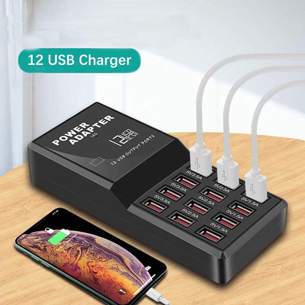 Умный концентратор питания мощностью 60 Вт, USB-зарядное устройство для телефона, 12-портовая зарядная станция, источник питания
Умный концентратор питания мощностью 60 Вт, USB-зарядное устройство для телефона, 12-портовая зарядная станция, источник питания