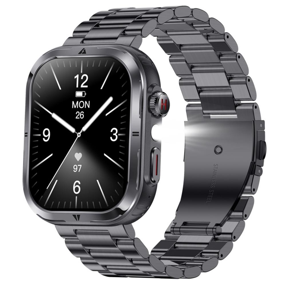 MK86 2.01-inch Screen Bluetooth-compatible Call Smart Watch Health Monitoring Flashlight Sports Watch,Silicone+Steel Strap Black
MK86 2.01-inch Screen Bluetooth-compatible Call Smart Watch Health Monitoring Flashlight Sports Watch,Silicone+Steel Strap Black