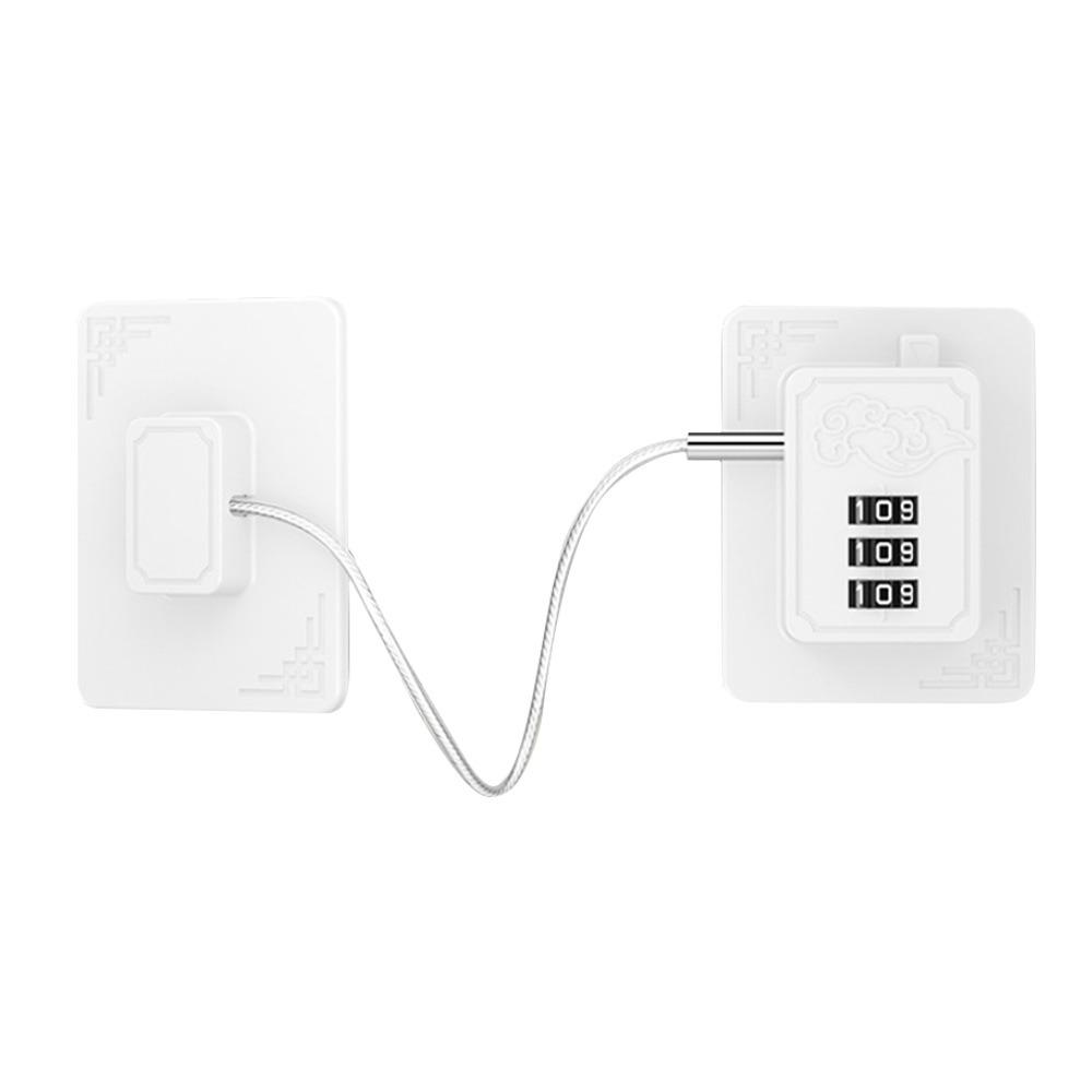 Замок безопасности для детей с защитой от защемления, регулируемый, без сверления, замок для шкафа, защита от детей, кодовый замок для двери холодильника для дома белый