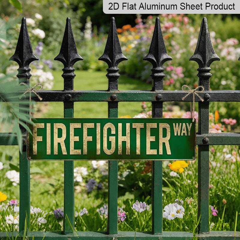 2D Flat 1pc, Metal Sign Rustic Green FIREFIGHTER WAY Metal Decorative Sign Vintage Style Home Decor Wall Art Fire Station Theme Gift Idea Wall 40cm x 10cm
2D Flat 1pc, Metal Sign Rustic Green FIREFIGHTER WAY Metal Decorative Sign Vintage Style Home Decor Wall Art Fire Station Theme Gift Idea Wall 40cm x 10cm