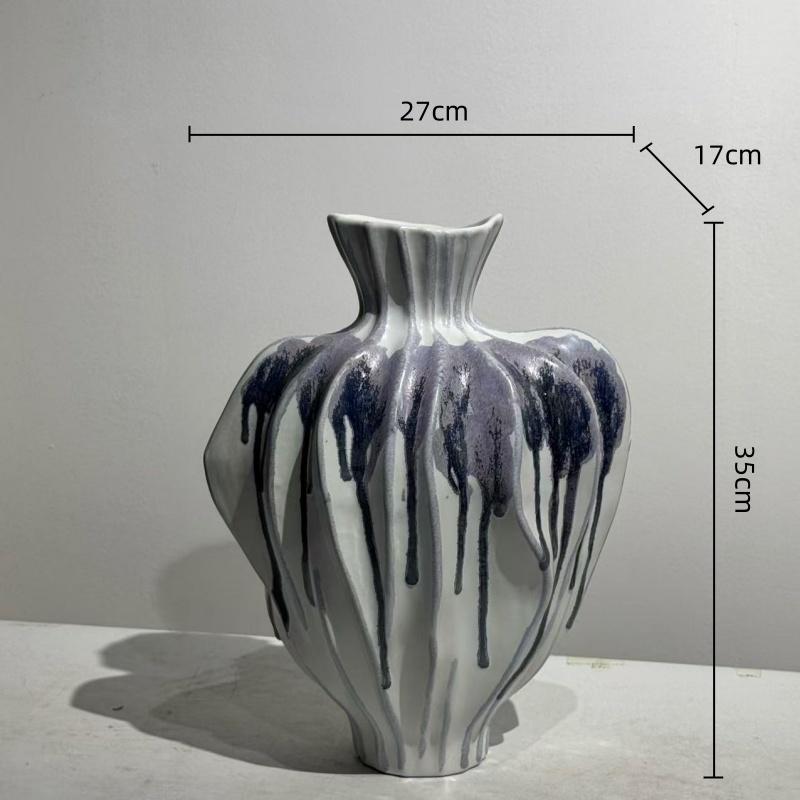 Ceramic Vase Handmade Porcelain Flower Vase Irregularly Pleated Creative Flowerpots Ceramic Handicrafts Home Decoration
Ceramic Vase Handmade Porcelain Flower Vase Irregularly Pleated Creative Flowerpots Ceramic Handicrafts Home Decoration