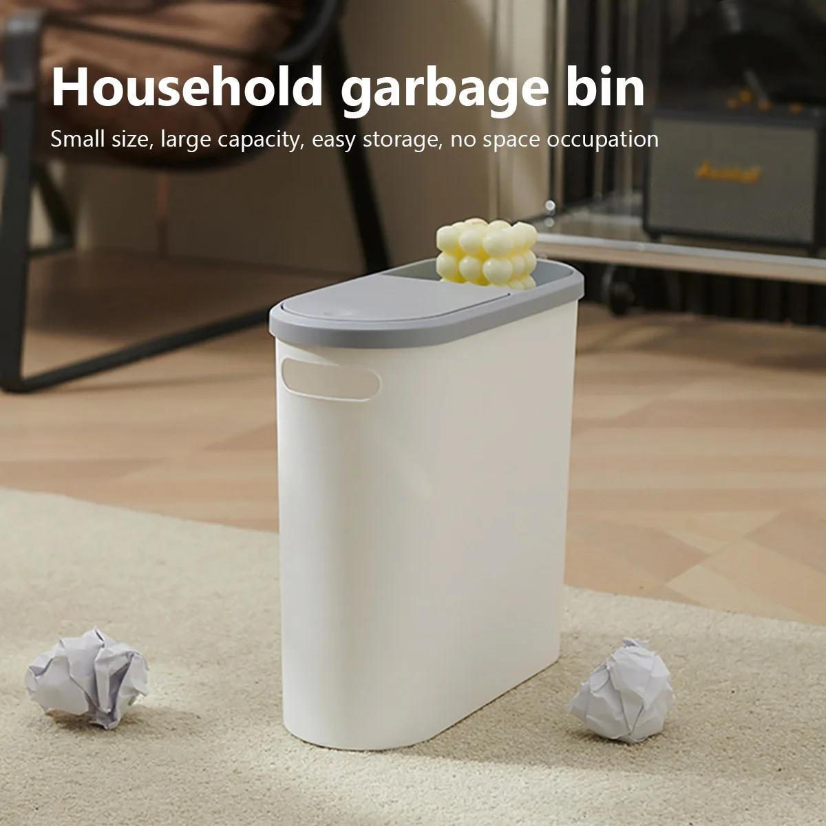 Bathroom Trash Can with Lid Large Capacity Home Creative Gap Bin Press Type Garbage Can Plastic Basket Room Kitchen Garbage Bin 10L
Bathroom Trash Can with Lid Large Capacity Home Creative Gap Bin Press Type Garbage Can Plastic Basket Room Kitchen Garbage Bin 10L