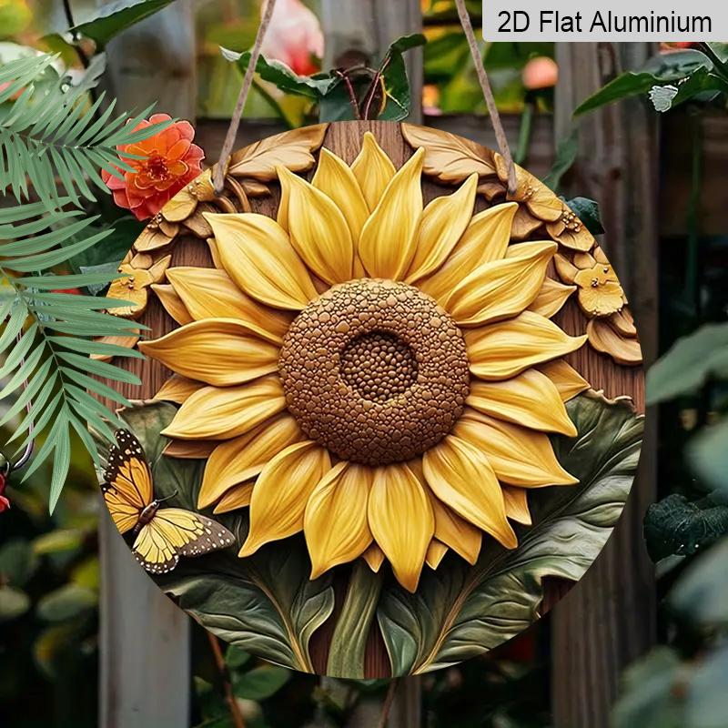 2D Flat Aluminum Sunflower Pattern Wall Hanging, 7.87 Inches X 7.87 Inches, Country Style, Suitable for Gardens, Farmhouses, Cafes, Living Rooms 1pc
2D Flat Aluminum Sunflower Pattern Wall Hanging, 7.87 Inches X 7.87 Inches, Country Style, Suitable for Gardens, Farmhouses, Cafes, Living Rooms 1pc