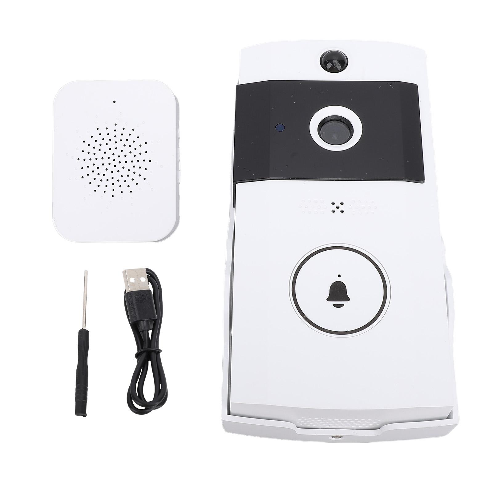 Smart Doorbell Camera HD Wide Angle 2 Way Sound Live Video Visual Doorbell 2.4GHZ Wifi
Smart Doorbell Camera HD Wide Angle 2 Way Sound Live Video Visual Doorbell 2.4GHZ Wifi