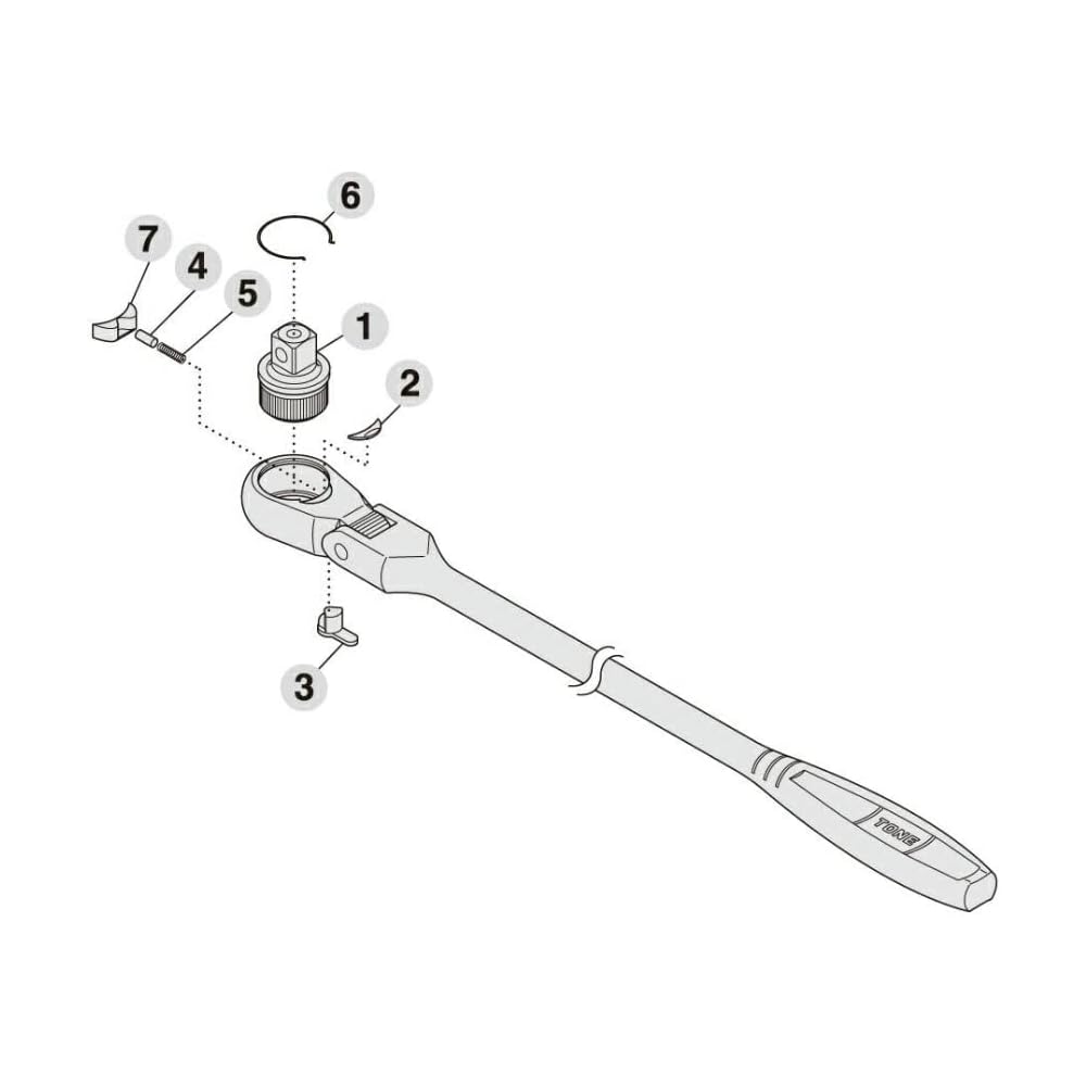 Tone Ratchet Handle Repair Kit RK-RH4FH 12.7mm Drive Size Durable Tool Set
Tone Ratchet Handle Repair Kit RK-RH4FH 12.7mm Drive Size Durable Tool Set