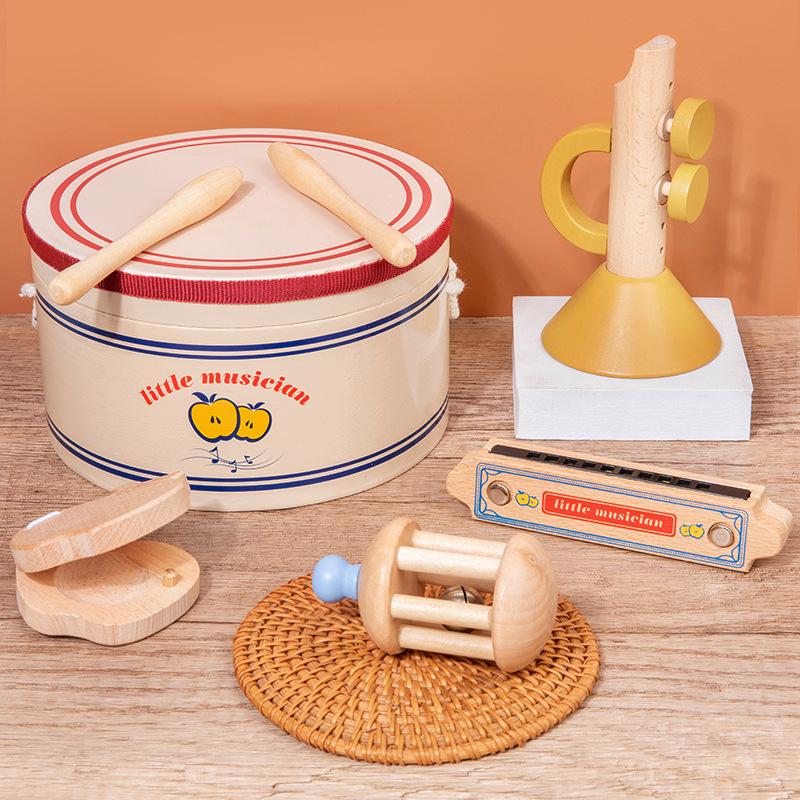 Wooden Educational Music Set for Kids: Orff Drums, Harmonica, Clappers & Sensory Instruments
Wooden Educational Music Set for Kids: Orff Drums, Harmonica, Clappers & Sensory Instruments