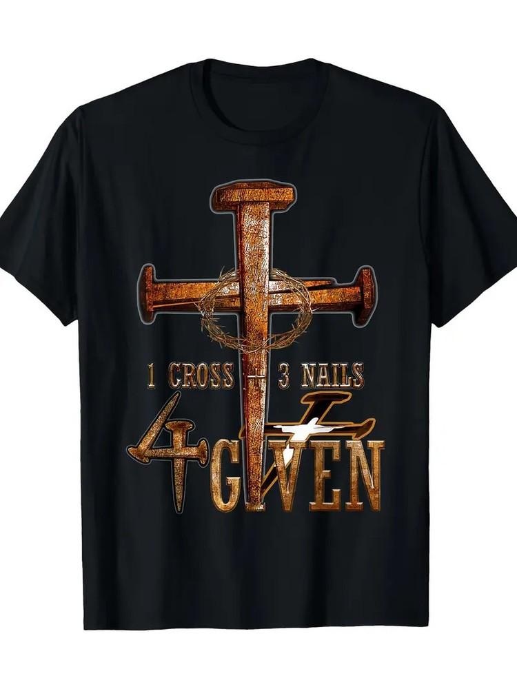180G Men S Christian 1 Cross 3 Nails 4 Giving Pattern T-Shirt - 100% Pure M
180G Men S Christian 1 Cross 3 Nails 4 Giving Pattern T-Shirt - 100% Pure M