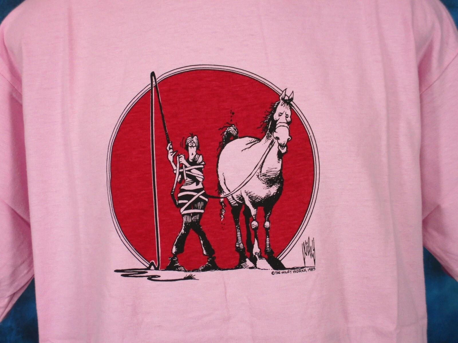 NOS vintage 80s HORSE CARTOON WILEY MILLER T-Shirt LARGE/XL cowboy joke soft L
NOS vintage 80s HORSE CARTOON WILEY MILLER T-Shirt LARGE/XL cowboy joke soft L
