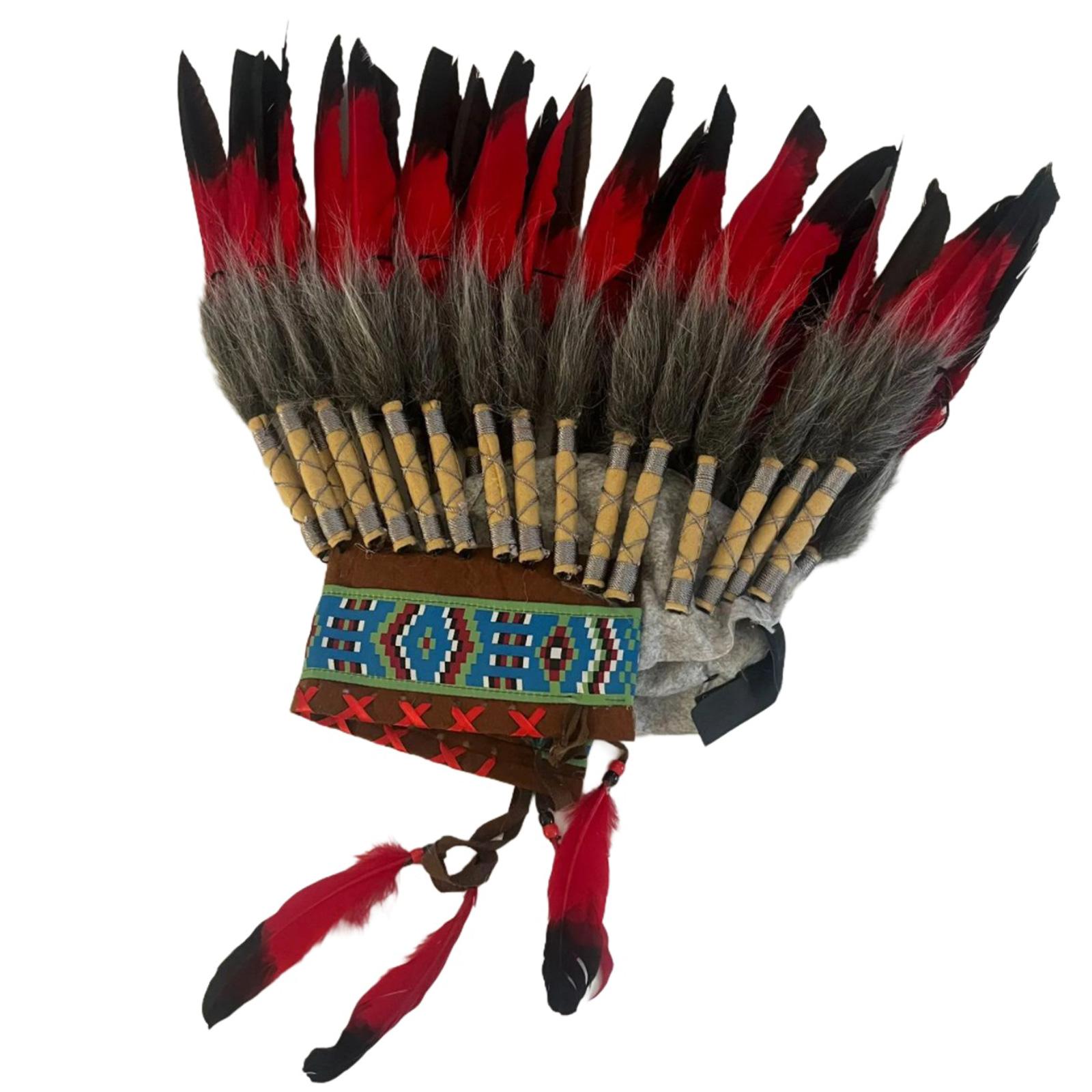 Ethnic Feather Headband for Halloween Costume Accessory Indian Hairband Festival Celebration Stage Performances Headwear
Ethnic Feather Headband for Halloween Costume Accessory Indian Hairband Festival Celebration Stage Performances Headwear