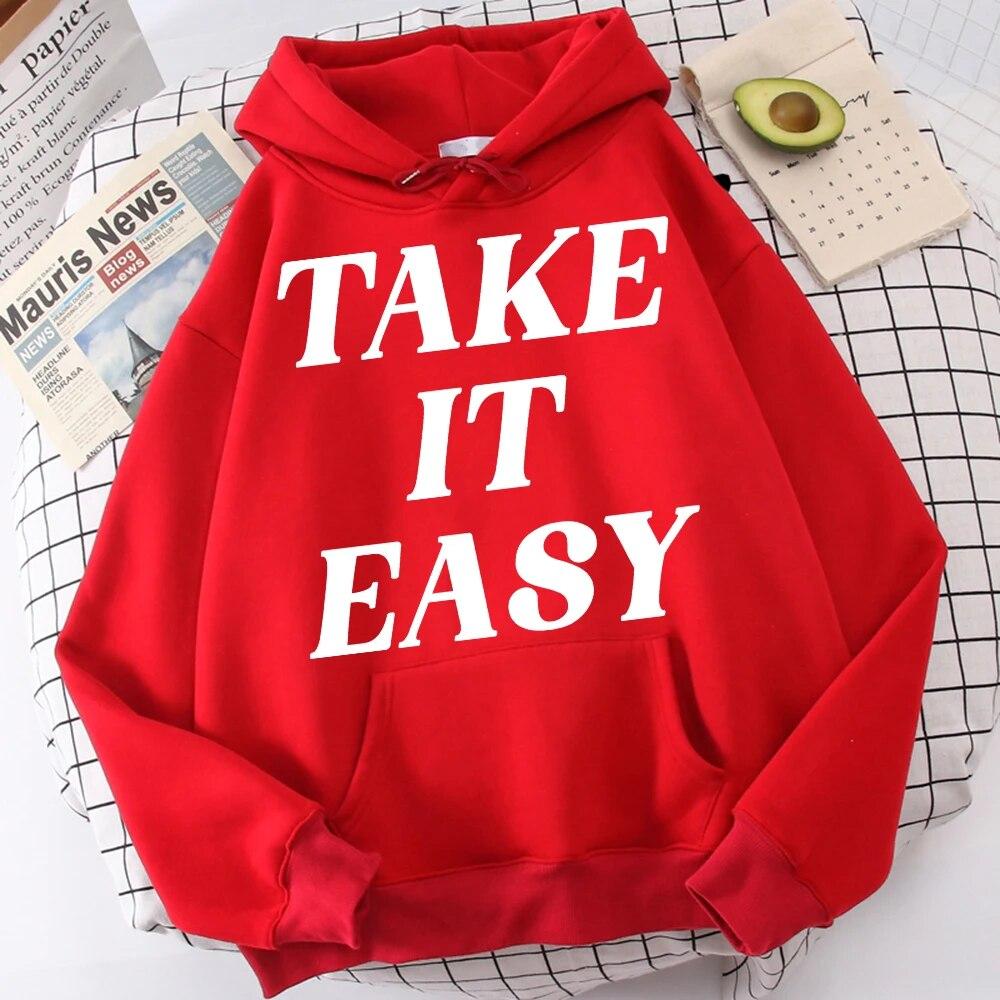 Женская толстовка с длинным рукавомTake It Easy с буквенным принтом, повседневная одежда винтажного качества, классическая универсальная толстовка из флиса, одежда оверсайз
Женская толстовка с длинным рукавомTake It Easy с буквенным принтом, повседневная одежда винтажного качества, классическая универсальная толстовка из флиса, одежда оверсайз