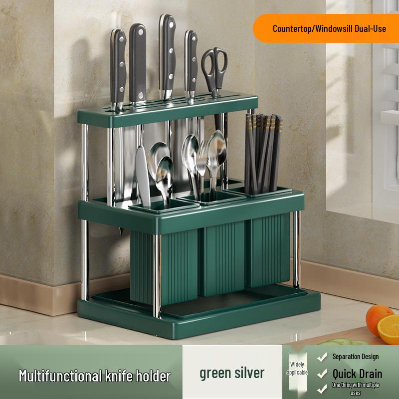 Многофункциональная кухонная подставка для хранения ножей и столовых приборов
Многофункциональная кухонная подставка для хранения ножей и столовых приборов