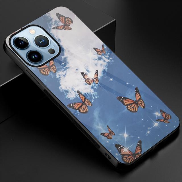 Чехол для телефона с бабочкой для Iphone 14 13 11 12 Pro Max Mini Xs Xr X 7 8 6s Plus Se 2022, задняя крышка из закаленного стекла, бампер Fundas For iphone 12Pro Max
Чехол для телефона с бабочкой для Iphone 14 13 11 12 Pro Max Mini Xs Xr X 7 8 6s Plus Se 2022, задняя крышка из закаленного стекла, бампер Fundas For iphone 12Pro Max