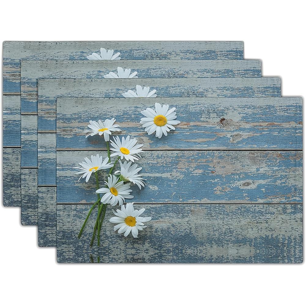 Daisy Placemats Set of 4 Floral Linen Table Mats Heat Resistant Washable Kitchen Dining Decor Rustic Farmhouse Style 4Pcs-30X45cm(12X18in
Daisy Placemats Set of 4 Floral Linen Table Mats Heat Resistant Washable Kitchen Dining Decor Rustic Farmhouse Style 4Pcs-30X45cm(12X18in