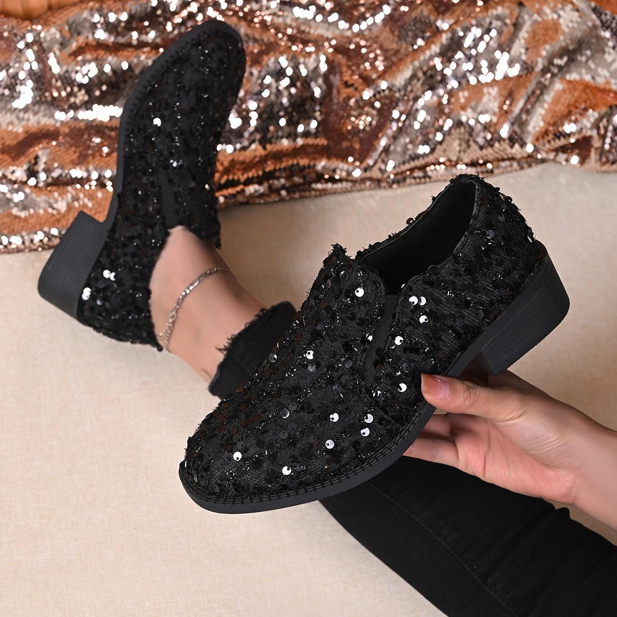 2025 Осень Женские Ботильоны с Пайетками, Квадратным Носком и Массивным Каблуком - Универсальная и Стройнящая Мода Size 39
2025 Осень Женские Ботильоны с Пайетками, Квадратным Носком и Массивным Каблуком - Универсальная и Стройнящая Мода Size 39