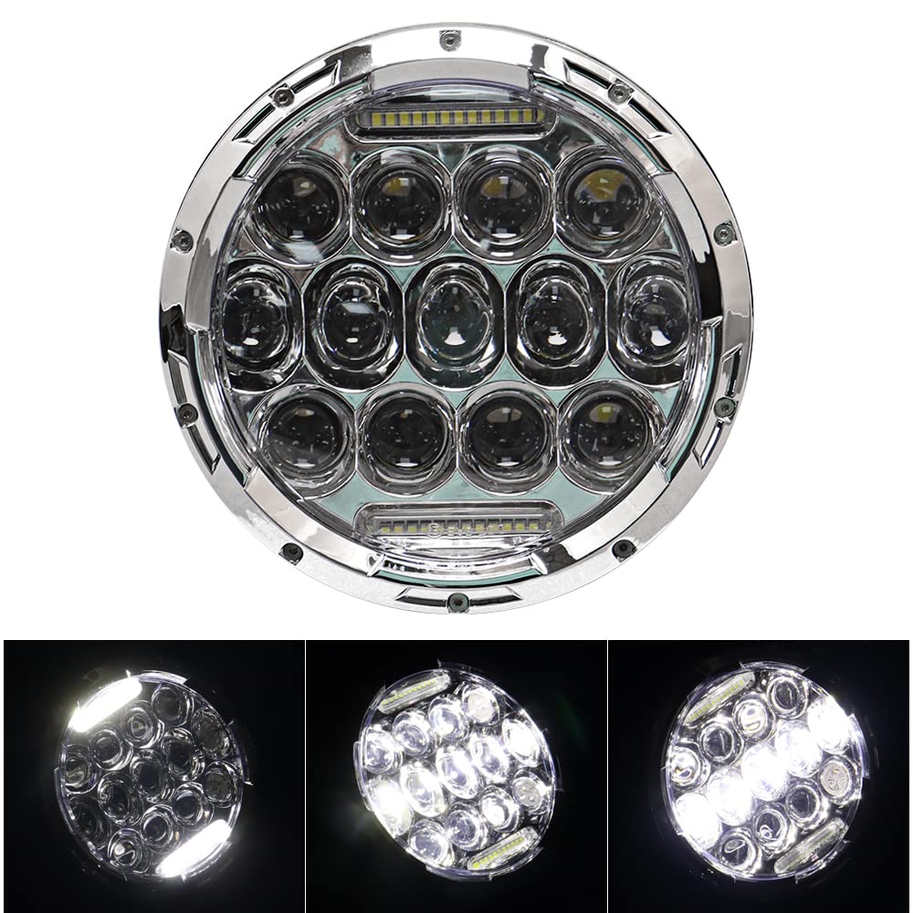 Chelhead 7-дюймовая фара мотоциклетная светодиодная фара с ДХО ближний/дальний свет белая круглая 75 Вт
Chelhead 7-дюймовая фара мотоциклетная светодиодная фара с ДХО ближний/дальний свет белая круглая 75 Вт