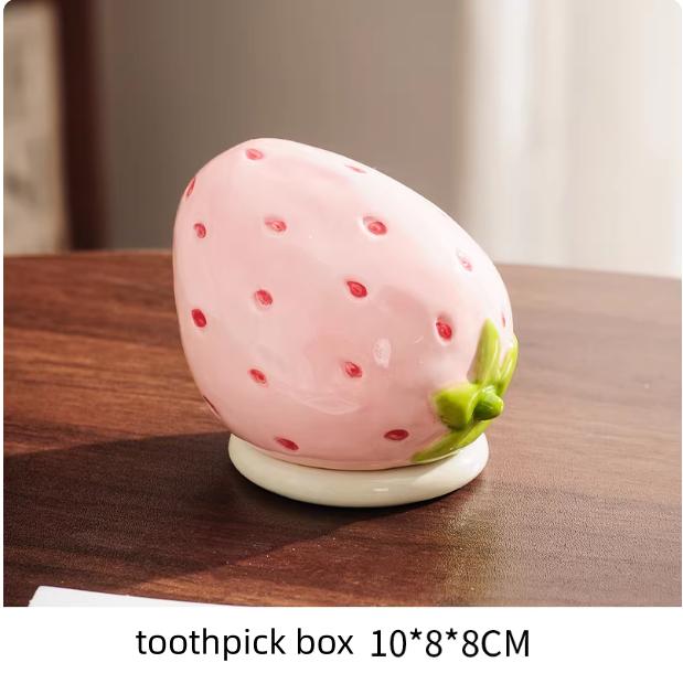 Strawberry Fruit Plate Ceramic Fruit Bowl Cartoon Tray Toothpick Box Desktop Storage Container Ceramic Dish Trays Decorative
Strawberry Fruit Plate Ceramic Fruit Bowl Cartoon Tray Toothpick Box Desktop Storage Container Ceramic Dish Trays Decorative