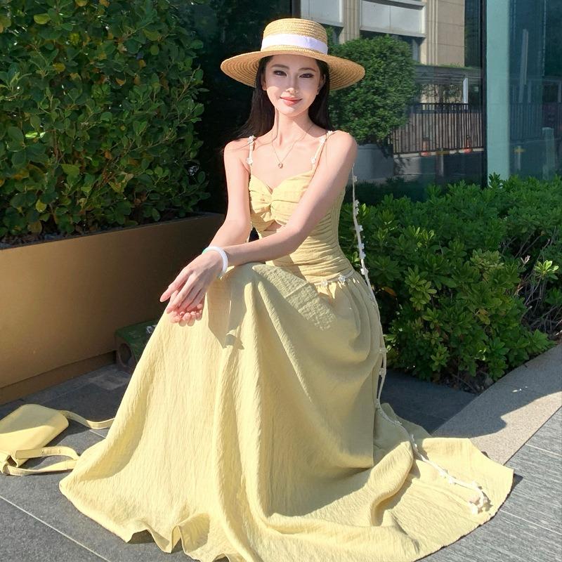 Sleeveless Suspender Dress Women s Summer Temperament Is Thin Design Sense Hollow Split Word Long Skirt L
Sleeveless Suspender Dress Women s Summer Temperament Is Thin Design Sense Hollow Split Word Long Skirt L