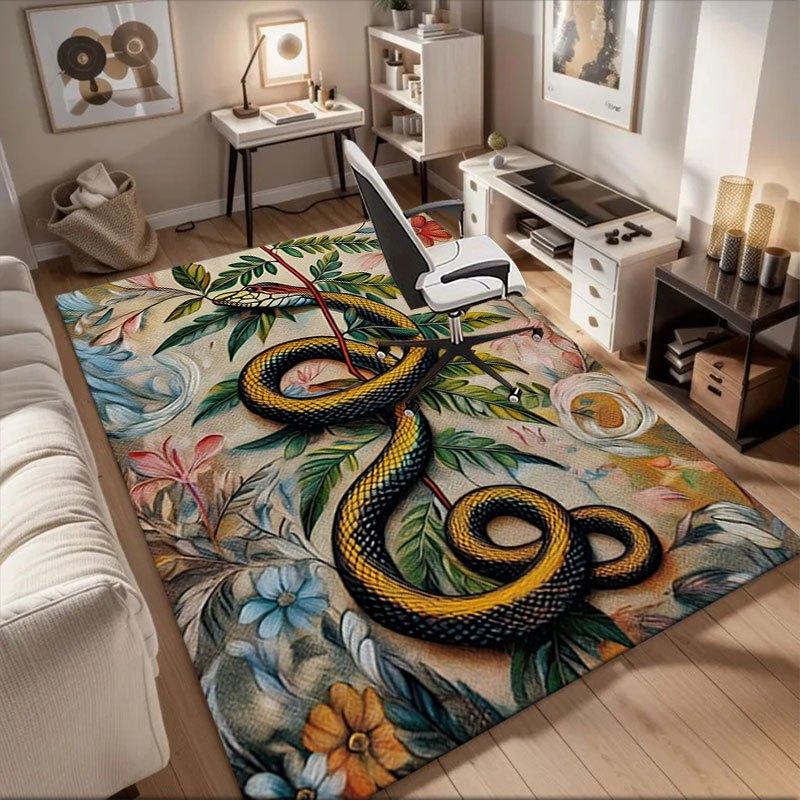Exotic Snake & Floral Wall Art Print Office Mat Home Decor Office Desk Chair Rugs Chair Carpet for office Chair Mat Gift For Halloween & Ch 60cm by 90cm
Exotic Snake & Floral Wall Art Print Office Mat Home Decor Office Desk Chair Rugs Chair Carpet for office Chair Mat Gift For Halloween & Ch 60cm by 90cm