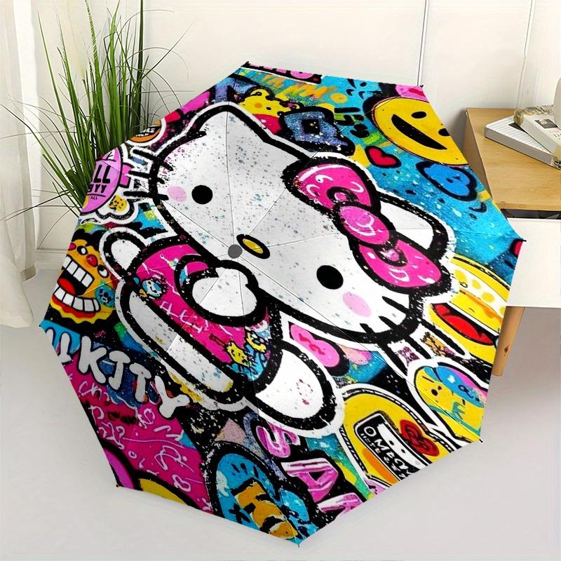 Hello Kitty,Graffiti Art Automatic Folding Umbrella-Simple 8-Rib Design, Bright Cartoon Pattern, Durable Iron Frame, Suitable For Travel, Ou
Hello Kitty,Graffiti Art Automatic Folding Umbrella-Simple 8-Rib Design, Bright Cartoon Pattern, Durable Iron Frame, Suitable For Travel, Ou