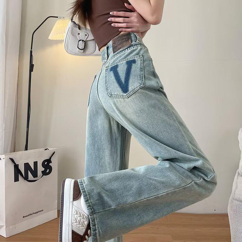 Women s High-Waisted Slim-Fit Straight-Leg Retro Jeans - Trendy, Versatile, and Slimming Wide-Leg Style S
Women s High-Waisted Slim-Fit Straight-Leg Retro Jeans - Trendy, Versatile, and Slimming Wide-Leg Style S