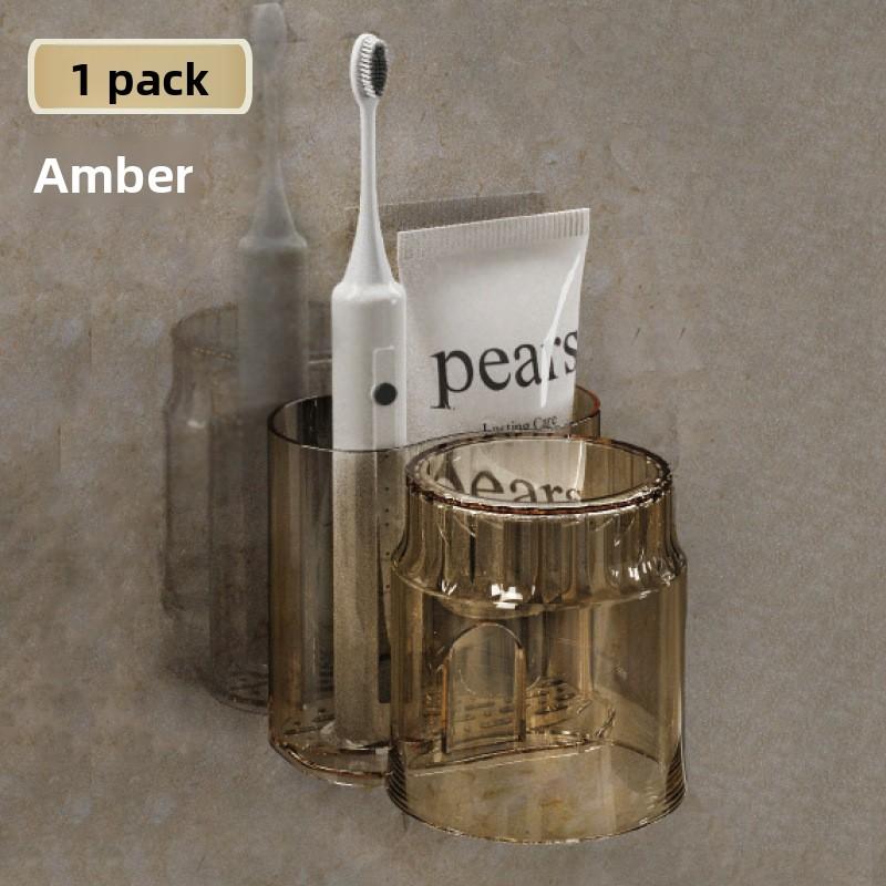 Настінний тримач для зубних щіток без свердління з чашкою для зберігання у ванній кімнаті бурштин
Настінний тримач для зубних щіток без свердління з чашкою для зберігання у ванній кімнаті бурштин