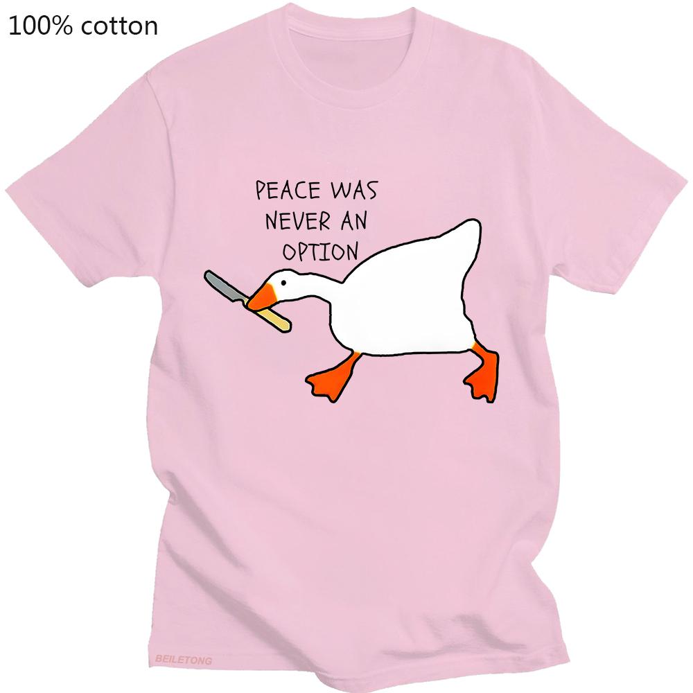 Футболка Untitled Goose Games Peace Was Never An Option 100% бавовна з коротким рукавом літня смішна повсякденна футболка графічний одяг футболки 3XL
Футболка Untitled Goose Games Peace Was Never An Option 100% бавовна з коротким рукавом літня смішна повсякденна футболка графічний одяг футболки 3XL