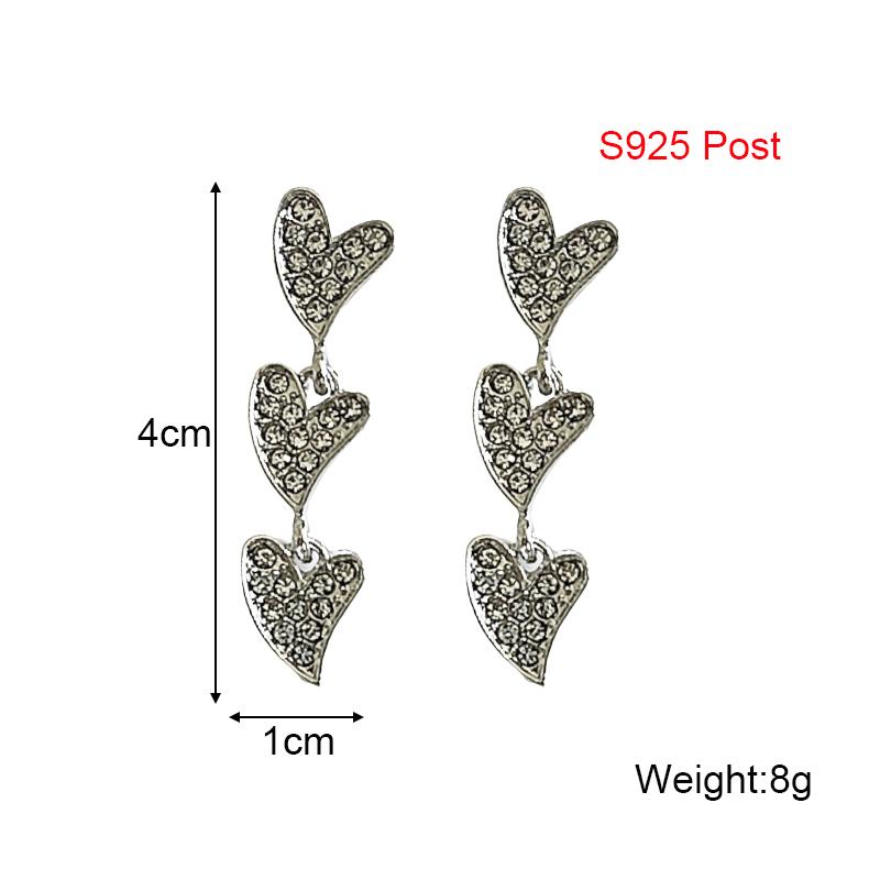 New Trend Three-layers Hearts Hanging Earrings for Women Copper Color Metal Multi-layers Luxury Crystal Dangle Earrings 2026 new
New Trend Three-layers Hearts Hanging Earrings for Women Copper Color Metal Multi-layers Luxury Crystal Dangle Earrings 2026 new