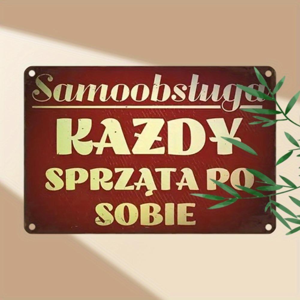 Vintage Polish Self-Service Metal Wall Sign - 1pc 12x8 Retro Decor, Rustic Garage Cafe Plaque, Easy to Mount, Unique Gift 20x30cm(7.8x11.8inch)
Vintage Polish Self-Service Metal Wall Sign - 1pc 12x8 Retro Decor, Rustic Garage Cafe Plaque, Easy to Mount, Unique Gift 20x30cm(7.8x11.8inch)