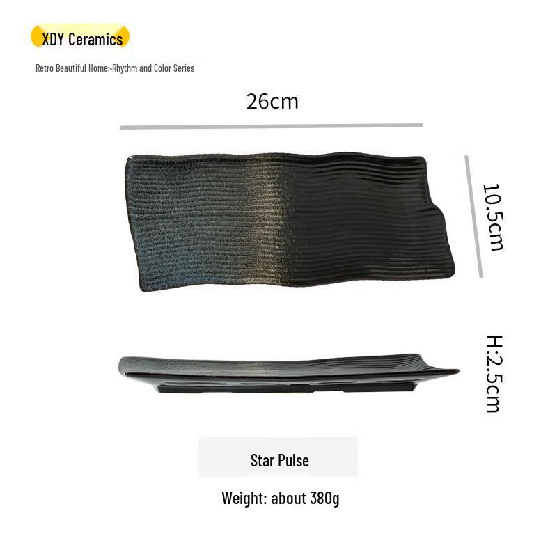 ZISIZ Elegant Striped Ceramic Sushi Plate
ZISIZ Elegant Striped Ceramic Sushi Plate