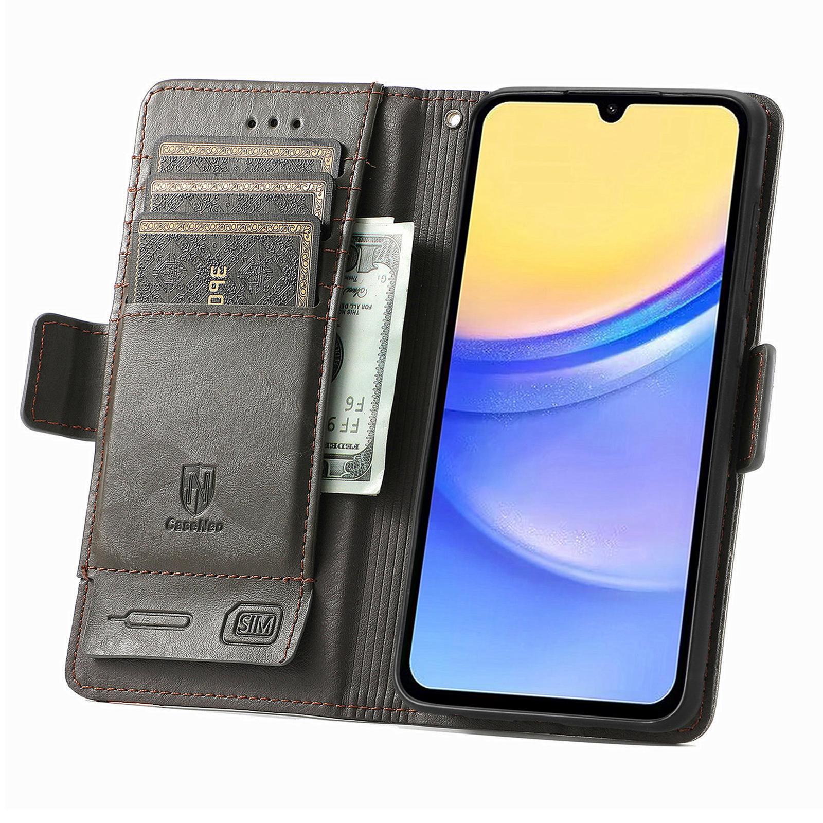 For Samsung Galaxy A15 4G/A15 5G Phone Cases CASENEO PU Leather Cover Stand with RFID Blocking Wallet Grey
For Samsung Galaxy A15 4G/A15 5G Phone Cases CASENEO PU Leather Cover Stand with RFID Blocking Wallet Grey