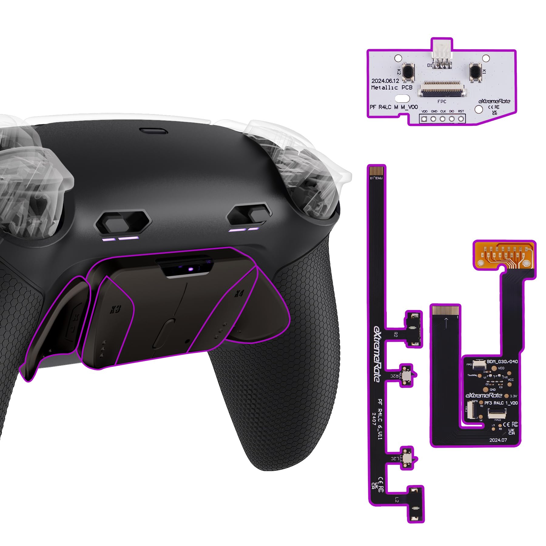 eXtremeRate RISE4 Plus MAX RMB Back Paddle Kit Compatible with PS5 Controller 040 050 with Clicky Trigger Stop Rubber Remappable Real Metal Back
eXtremeRate RISE4 Plus MAX RMB Back Paddle Kit Compatible with PS5 Controller 040 050 with Clicky Trigger Stop Rubber Remappable Real Metal Back