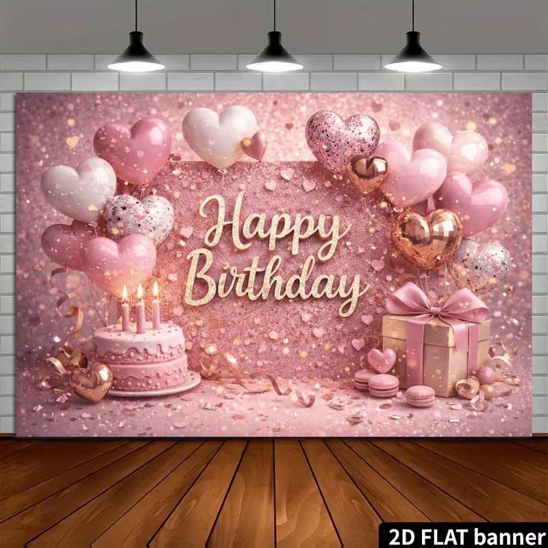 2D Shiny Pink Glitter Happy Birthday Backdrop Banner Party Decoration for Girls 47.2x31.5inch/120*80cm
2D Shiny Pink Glitter Happy Birthday Backdrop Banner Party Decoration for Girls 47.2x31.5inch/120*80cm