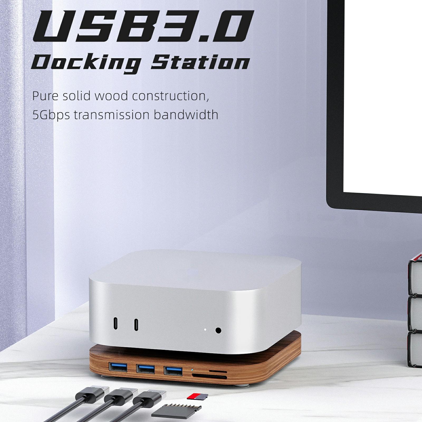 AJM4-H For Mac Mini M4/M4 Pro Wooden Expansion Dock USB 3.0 Hub Stand with TF/SD Card Reader Base As Shown A
AJM4-H For Mac Mini M4/M4 Pro Wooden Expansion Dock USB 3.0 Hub Stand with TF/SD Card Reader Base As Shown A