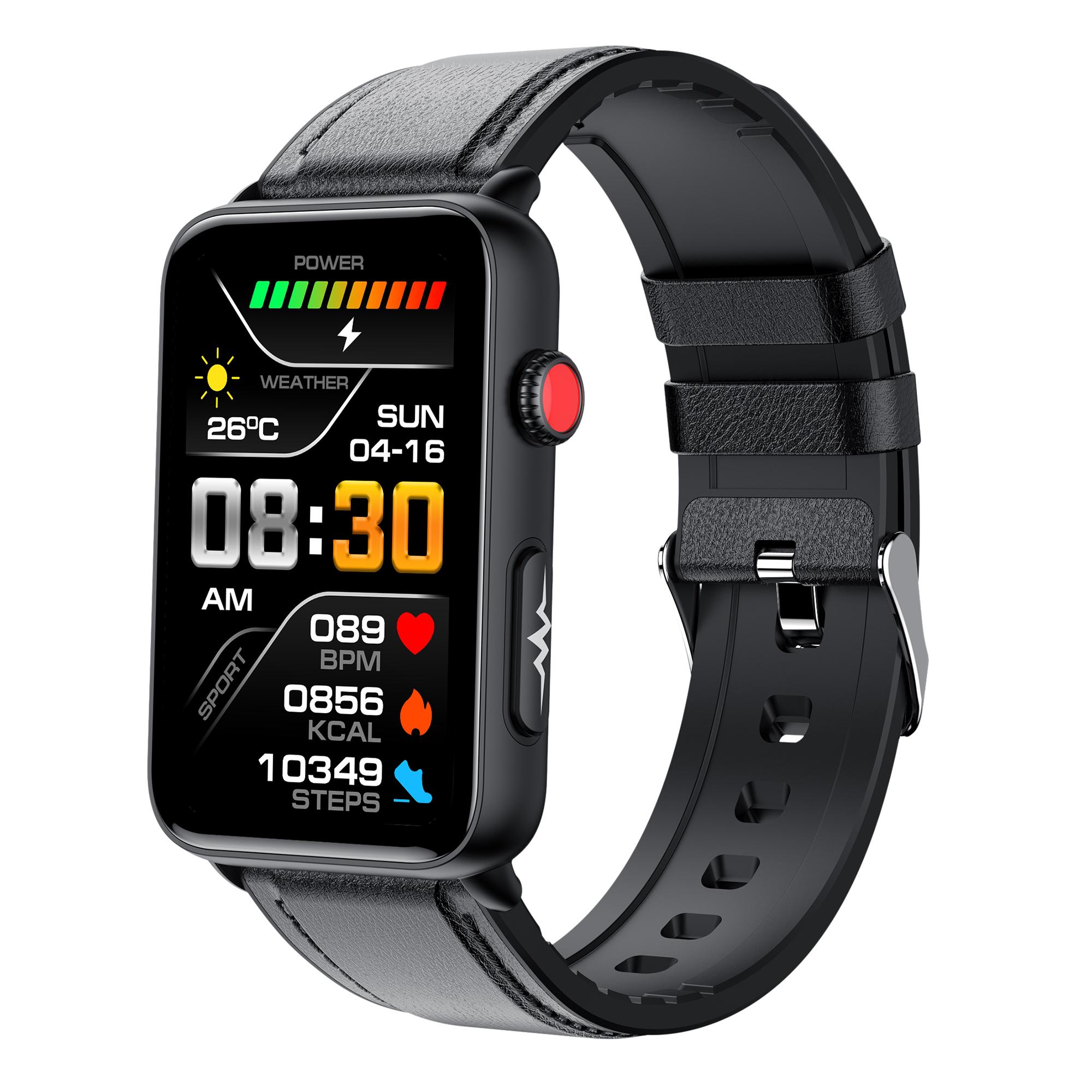 ET620 1.57 inch Smart Watch Bluetooth Call IP67 Waterproof Electric Bracelet with ECG Temperature Heart Rate Monitoring, Leather Strap
ET620 1.57 inch Smart Watch Bluetooth Call IP67 Waterproof Electric Bracelet with ECG Temperature Heart Rate Monitoring, Leather Strap