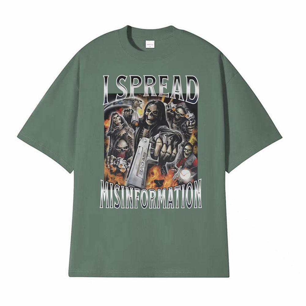I Spread Misinformation 90s Vintage Dank Badass Skeleton Meme TShirts Mens Clothing Harajuku High Street Gothic Loose T Shirts 4XL
I Spread Misinformation 90s Vintage Dank Badass Skeleton Meme TShirts Mens Clothing Harajuku High Street Gothic Loose T Shirts 4XL