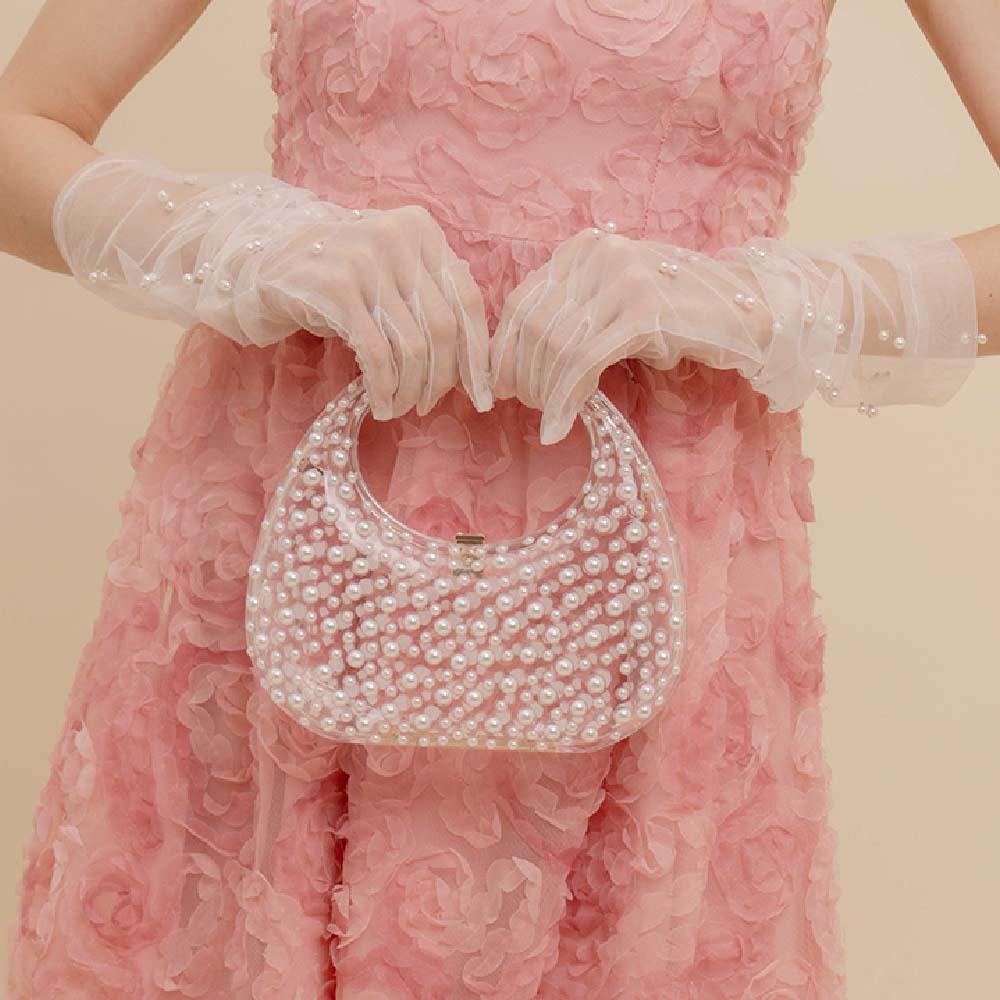Transparent Bag Women S Fashion Trend Handheld Acrylic Pearl Bag Simple Dinner Bag Clutch Bag Woman прозорий
Transparent Bag Women S Fashion Trend Handheld Acrylic Pearl Bag Simple Dinner Bag Clutch Bag Woman прозорий