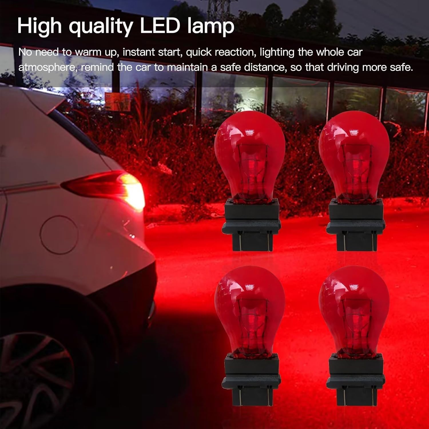 4-Pack Red 3157 Bright Light Bulbs Car Auto Signal Turn Backup S8 Miniature Lamp 3157NALL 3757ALL
4-Pack Red 3157 Bright Light Bulbs Car Auto Signal Turn Backup S8 Miniature Lamp 3157NALL 3757ALL