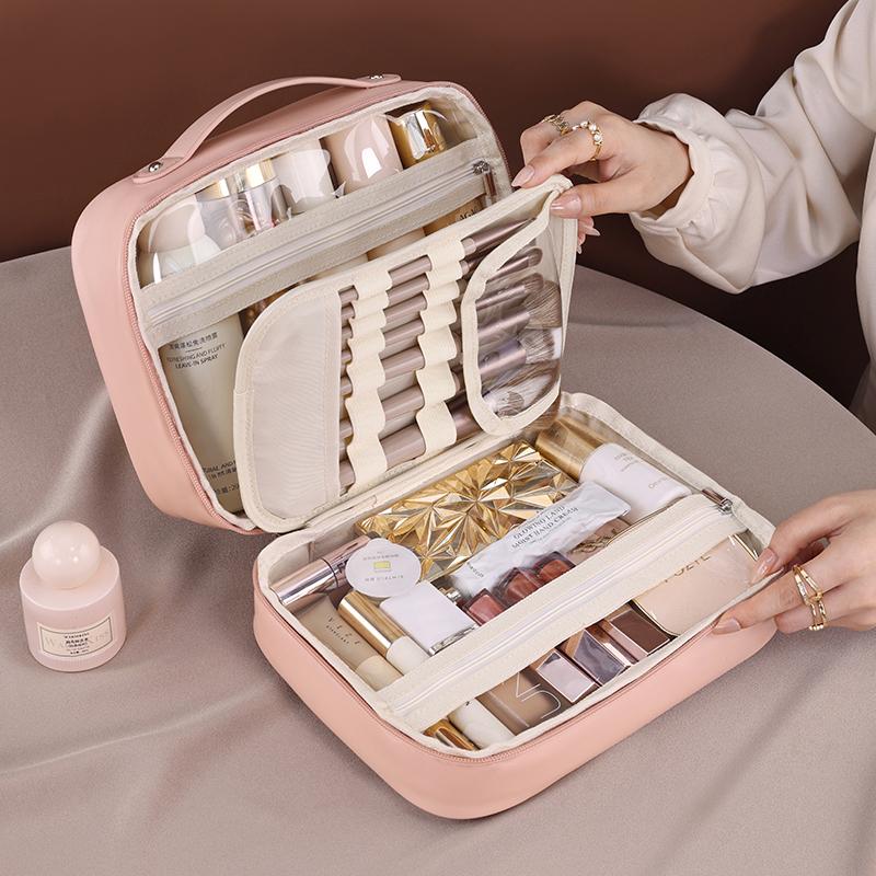 1pcs Multi-Compartment Toiletry Cosmetics Bag Women Travel Storage Makeup Bag PU Leather Waterproof Make Up Bag розовый
1pcs Multi-Compartment Toiletry Cosmetics Bag Women Travel Storage Makeup Bag PU Leather Waterproof Make Up Bag розовый