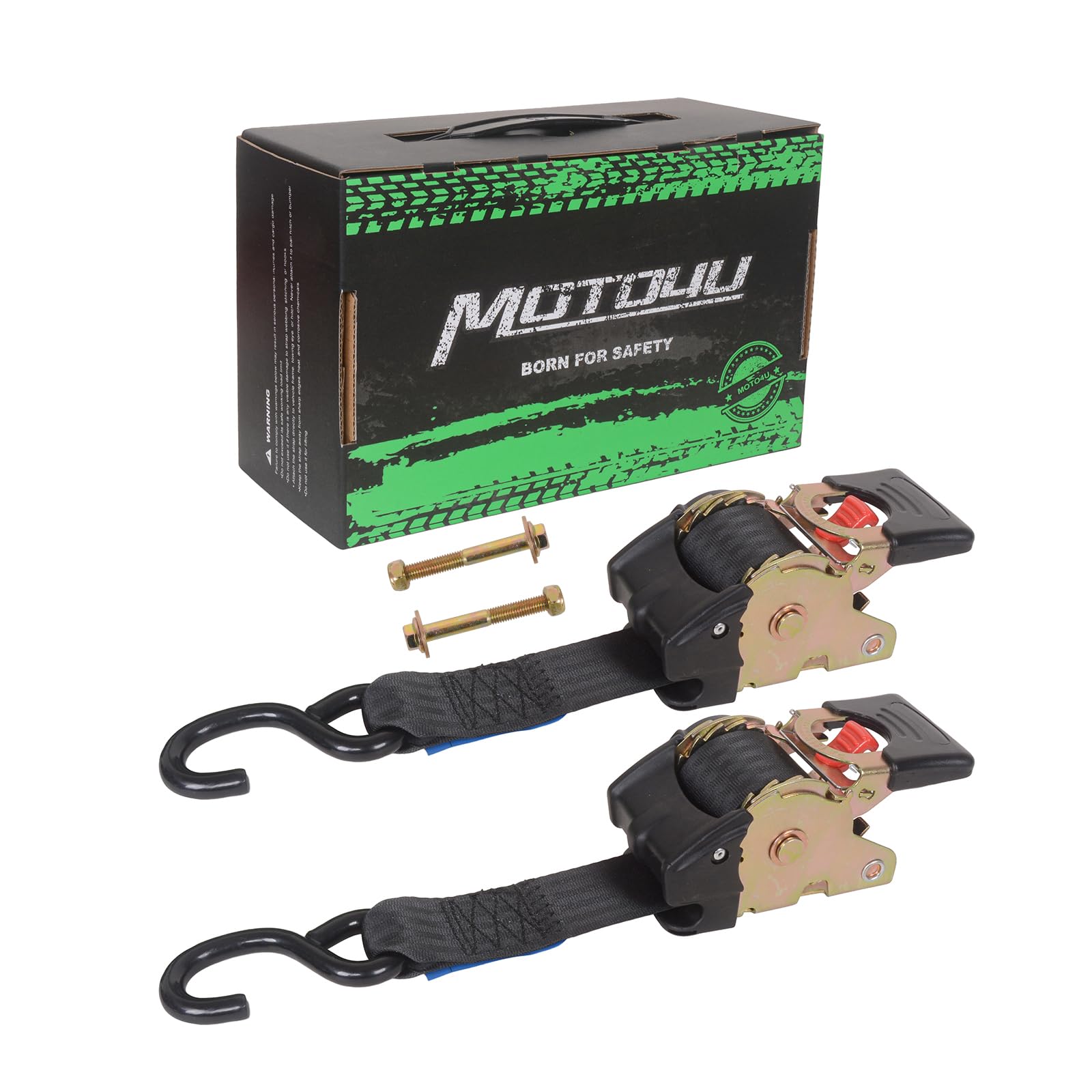 MOTO4U Automatic Set of 50mm x Ratchet Secures Secures Cargo Tie-Down Belts, 2, 2.7m, Belts, Cargo, чёрный
MOTO4U Automatic Set of 50mm x Ratchet Secures Secures Cargo Tie-Down Belts, 2, 2.7m, Belts, Cargo, чёрный