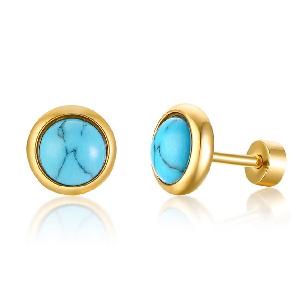 Rockyu Earrings for Men and Blue Round Turquoise Stainless Jewelry Women, Blue, Silver, Stud, Earrings, Steel, Stylish, Hypoallergenic, Tea, Gift,
Rockyu Earrings for Men and Blue Round Turquoise Stainless Jewelry Women, Blue, Silver, Stud, Earrings, Steel, Stylish, Hypoallergenic, Tea, Gift,
