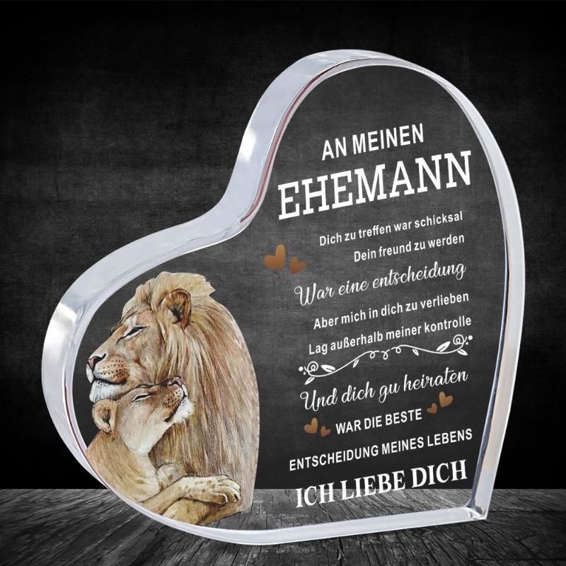 2D Flat German Sentiment Acrylic Heart Keepsake Decorations Plaque, Suitable for Wall Decoration, Porch, Room, Villa, Accents Home, Hallway, or Workpl 10*8.6CM
2D Flat German Sentiment Acrylic Heart Keepsake Decorations Plaque, Suitable for Wall Decoration, Porch, Room, Villa, Accents Home, Hallway, or Workpl 10*8.6CM
