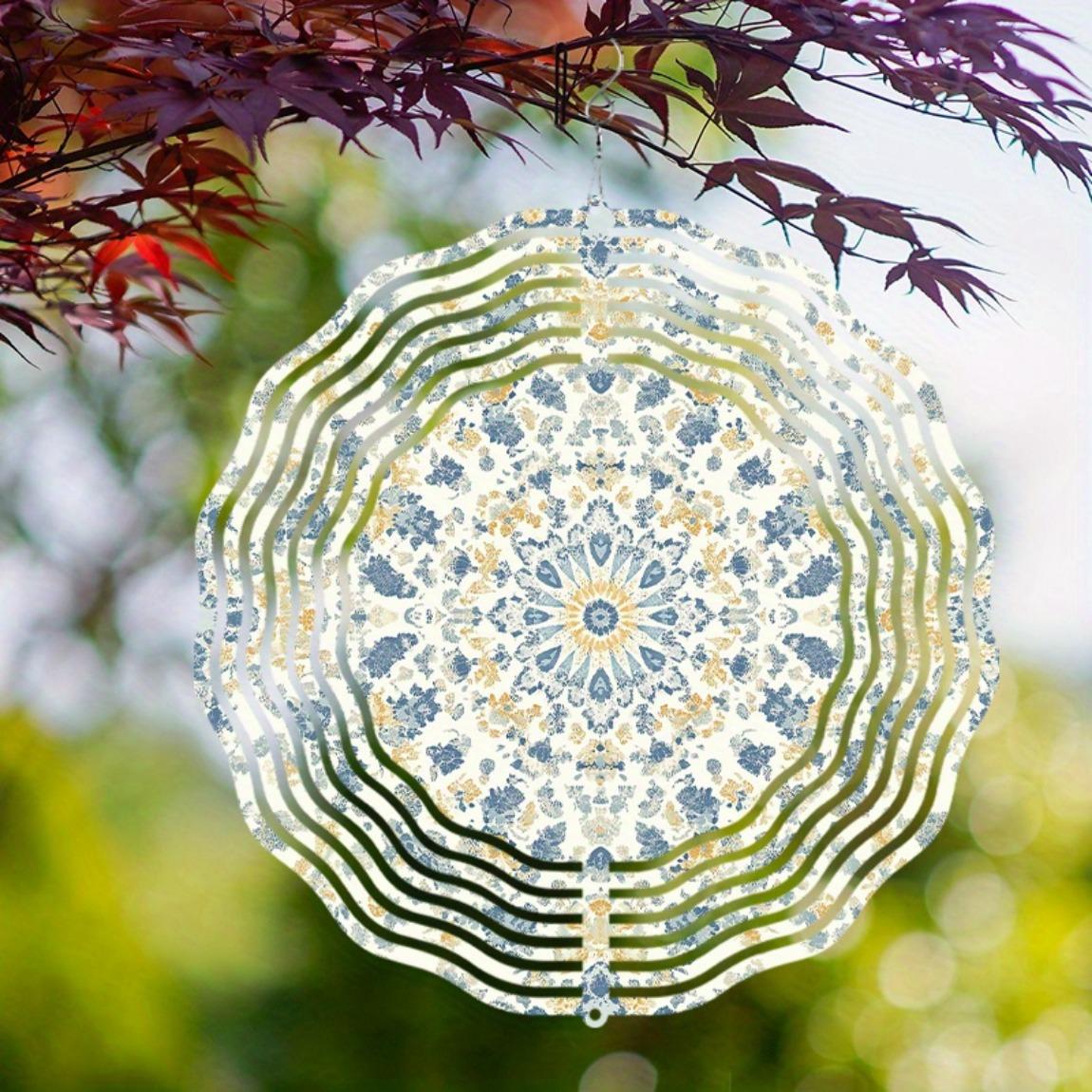 Blue Yellow Floral Wind Spinner Metal Garden Decor Outdoor Hanging Ornament for All Seasons No Electricity Needed for Indoor Outdoor Spaces 01A
Blue Yellow Floral Wind Spinner Metal Garden Decor Outdoor Hanging Ornament for All Seasons No Electricity Needed for Indoor Outdoor Spaces 01A