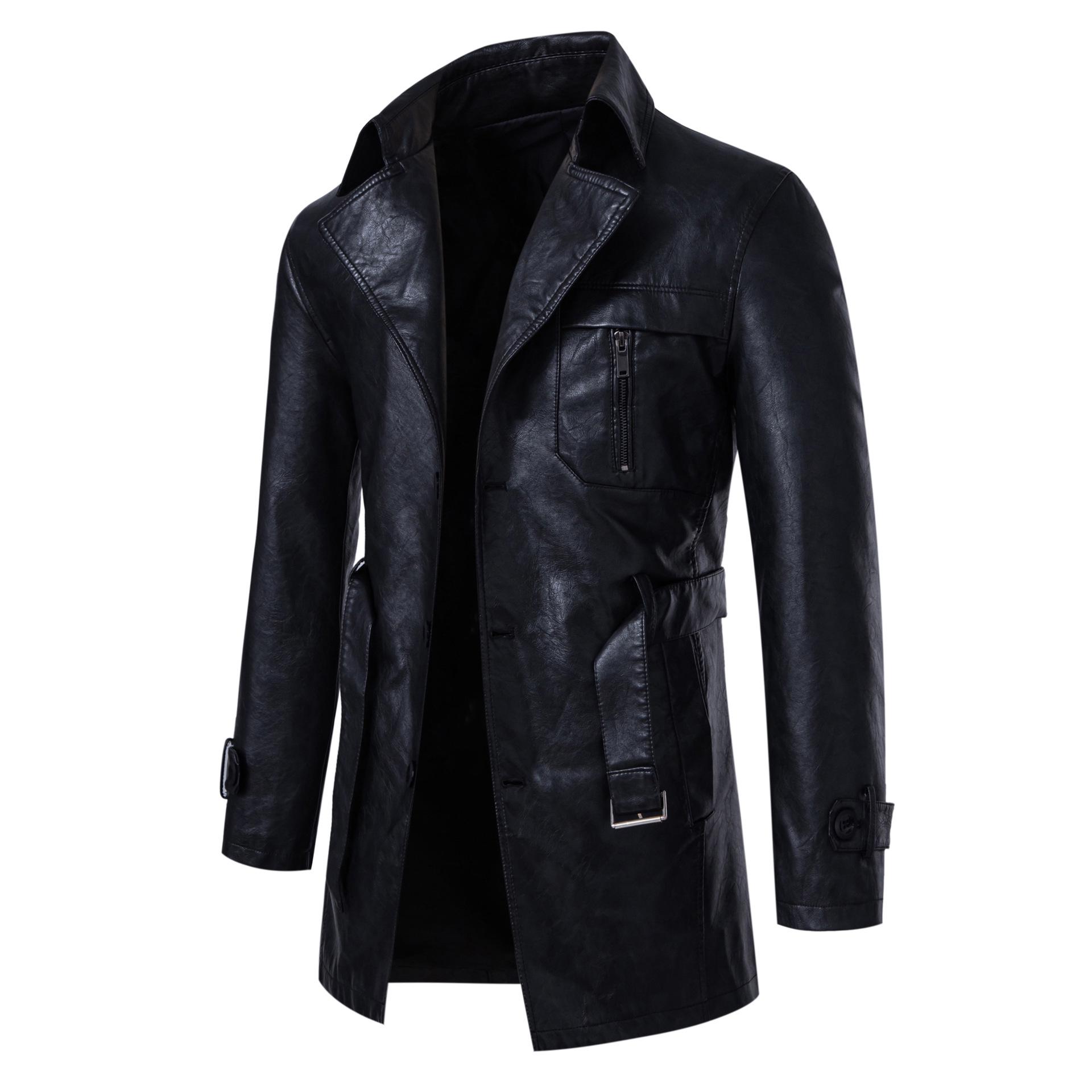 European Men s Mid-Length PU Leather Motorcycle Jacket with Lapel for Autumn/Winter XXXL чёрный
European Men s Mid-Length PU Leather Motorcycle Jacket with Lapel for Autumn/Winter XXXL чёрный